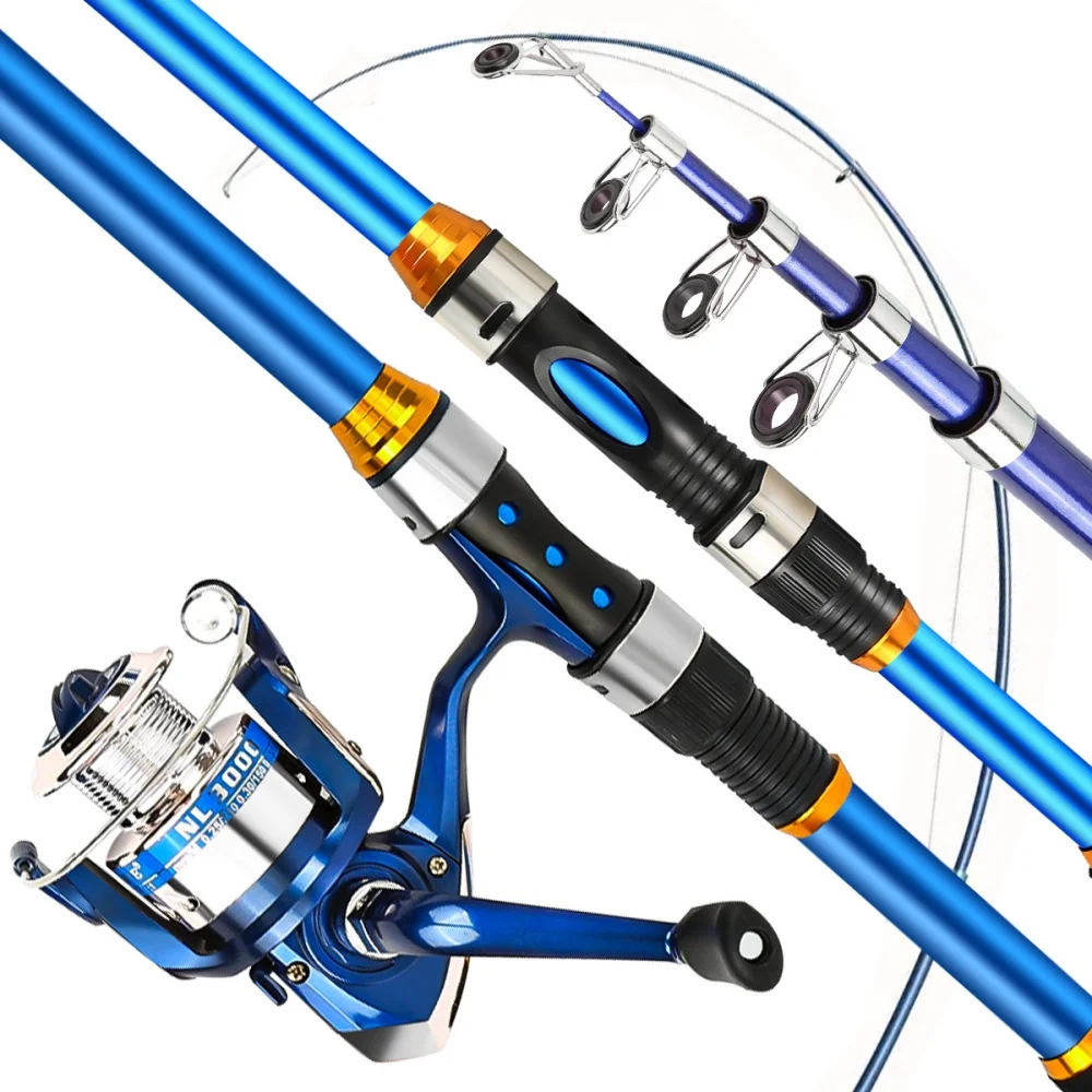 Set Joran Pancing Serat Kaca T - Fishing Rod Combo ulasan dan harga